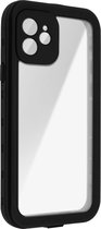 Geschikt voor Apple iPhone 12 Hoes + Screenprotector Waterdicht 2m Redpepper – Zwart