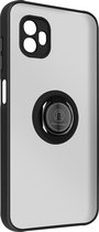Geschikt voor Samsung Galaxy Xcover 6 Pro Bi-materiaal Case Ring Video-Ondersteuning zwart