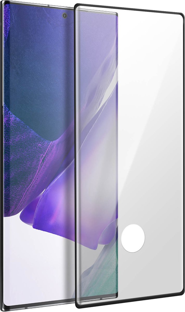 Gehard Glas Geschikt voor Samsung Galaxy Note 20 Ultra, 9H Afgeschuinde zwarte rand