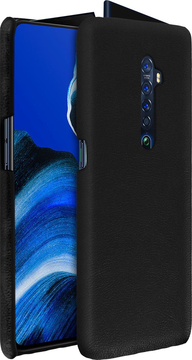 Hoes Geschikt voor Oppo Reno 2 Vintage effect Stevige en dunne Bescherming – Zwart