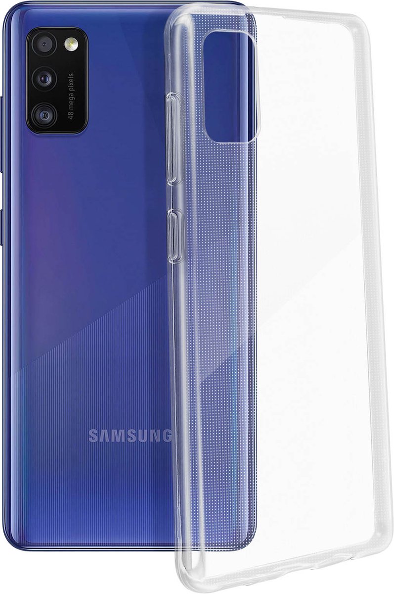 Geschikt voor Samsung Galaxy A41 Case Resistant Soft Flexible Gel Silicone transparant
