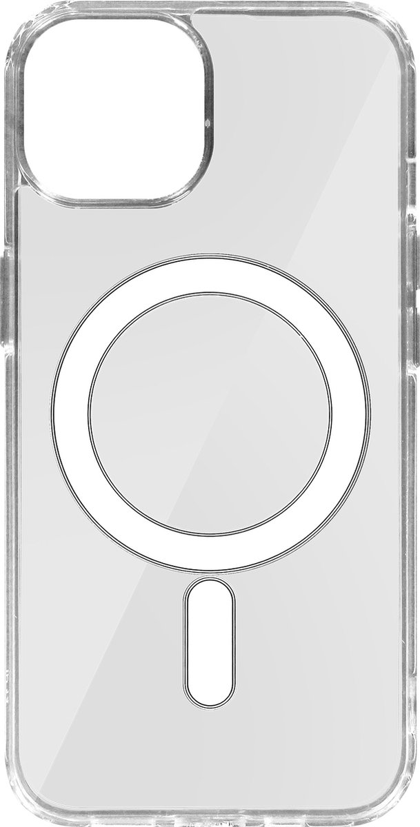 Hoes Geschikt voor Apple iPhone 14+ voor Magsafe Magnetische Cirkel – Transparant