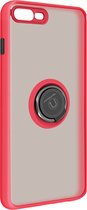 Geschikt voor Apple iPhone7 Plus/8 Plus Bi-materiaal Case Ring Video-Ondersteuning rood