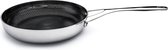 Crowd Cookware – Blackbeard braadpan Ø28 cm - RVS – Krasbestendig en non-stick – Geschikt voor alle warmtebronnen inclusief oven - Vaatwasserbestendig