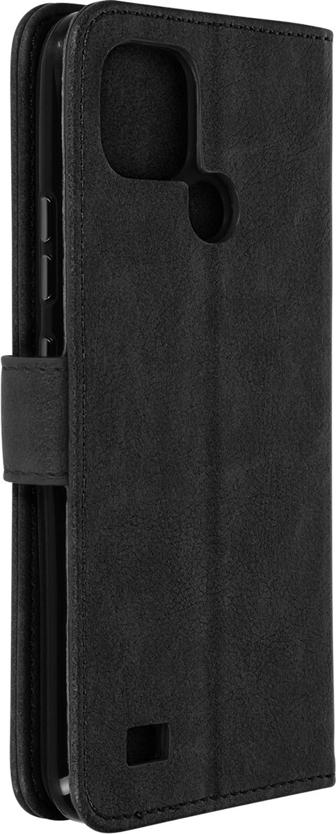 Geschikt voor Realme C21/C11 2021 Bookcover Video Support Functie zwart