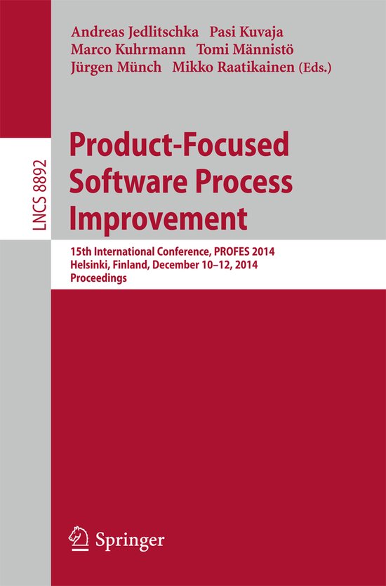 Product Focused Software Process Improvement - cover