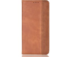 Mobigear Telefoonhoesje geschikt voor OnePlus Nord CE 2 Hoesje | Mobigear Sensation Bookcase Portemonnee | Pasjeshouder voor 3 Pasjes | Telefoonhoesje voor Pinpas / OV Kaart / Rijbewijs - Bruin