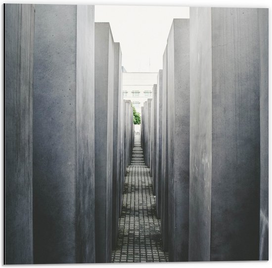 WallClassics - Dibond - Monument in Duitsland - 50x50 cm Foto op Aluminium (Wanddecoratie van metaal)