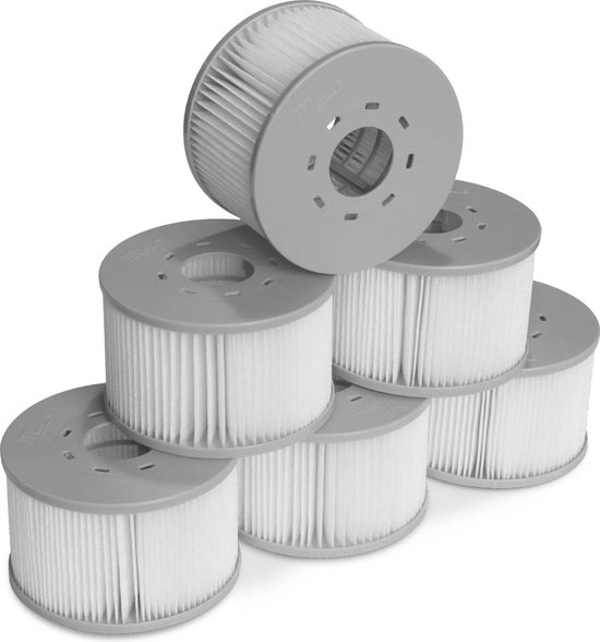 Set van 6 filter cartridges voor opblaabare spa’s MSPA V2, Ø108cm – 6 vervangende filter cartridges