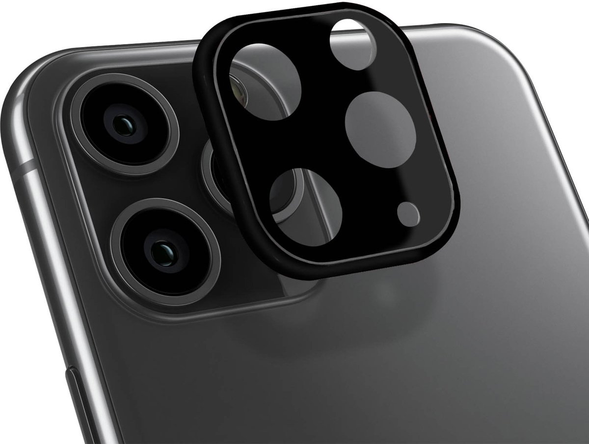 Geschikt voor Apple iPhone 11 Pro/Pro Max Cameradekking Zwart 9H Gehard Glas