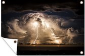 Tuindecoratie Stormachtige nacht over Byron Bay - 60x40 cm - Tuinposter - Tuindoek - Buitenposter