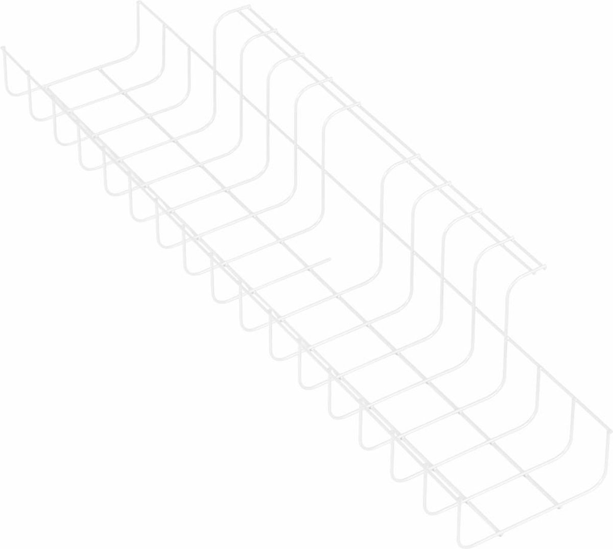 Universele kabelgoot voor onder bureau, 490 mm WIT.