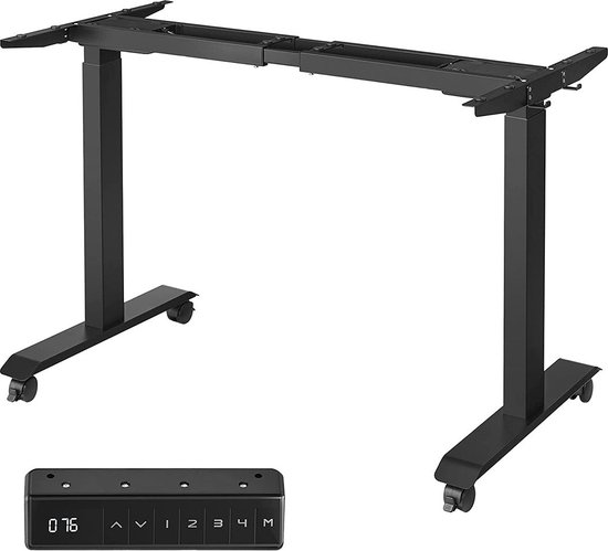 Electric Desk Frame - Bureau assis-debout avec fonction mémoire - Réglable en hauteur - Zwart