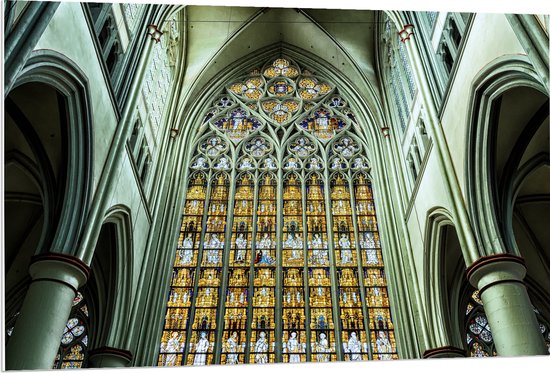 WallClassics - Plaque de Mousse PVC - Église du Monastère - Allemagne - 120x80 cm Photo sur Plaque de Mousse PVC (Avec Système d'accrochage)