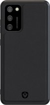 Valenta - Samsung Galaxy A02s Hoesje - Back Case Snap - Leer - Zwart