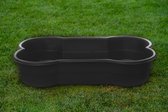 DogsLand hondenzwembad in botvorm – 120 cm, Zwart, voor grote en kleine honden, bijt- en krabbestendig, UV-bestendig, 100% Made in Germany