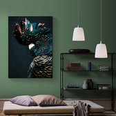 Poster Dark Wolf - Plexiglas - Meerdere Afmetingen & Prijzen | Wanddecoratie - Interieur - Art - Wonen - Schilderij - Kunst