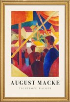 JUNIQE - Poster in houten lijst Macke - Tightrope Walker -60x90