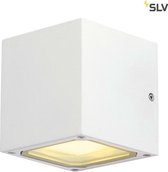 SLV buiten wandlamp Sitra Cube - gx53 - wit