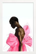 JUNIQE - Poster met houten lijst Bloom -20x30 /Roze
