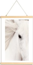 JUNIQE - Posterhanger White Horse -30x45 /Grijs & Wit