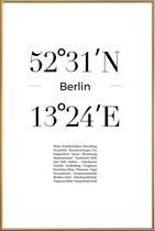 JUNIQE - Poster met kunststof lijst Berlin Icons -40x60 /Wit & Zwart