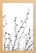 JUNIQE - Poster in houten lijst Winter Silhouettes 2 -20x30 /Wit &