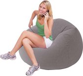 Intex - Opblaasbare stoel - Opblaasbare zetel - Opblaasbare bank - Neutraal grijs - 107 x 104 x 69 cm