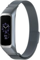 Milanees Smartwatch bandje - Geschikt voor  Samsung Galaxy Fit 2 Milanese band - space grey - Strap-it Horlogeband / Polsband / Armband