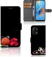 GSM Hoesje OPPO A74 4G Bookcover Ontwerpen Voetbal, Tennis, Boxing… Sports