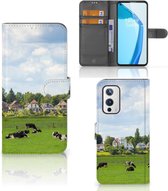 Wallet Book Case OnePlus 9 Smartphone Hoesje Hollandse Koeien