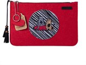 Biggdesign Cats Clutch - Handtas - Portefeuille - Portemonnee Dames - Rood