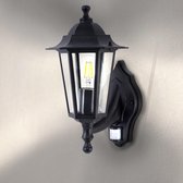 Ledvion Buitenlamp Met Sensor - Zwart Klassiek - E