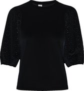 Only T-shirt Onlmille 2/4 Pullover Knt 15225991 Black/w. Dtm Bro Dames Maat - M