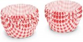 Medina Cupcakevormen 5 Cm Papier Rood/Wit 200 Stuks