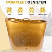 Zitbad Voor Volwassenen Bad Bath Bucket IJsbad Zitbaden Voor In Douche - Mobiele Badkuip - Vrijstaand Bad - Plastic - Icebath - 200L – 92x51x63 cm - Goud