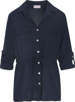Cassis - Female - Soepele blouse  - Marineblauw