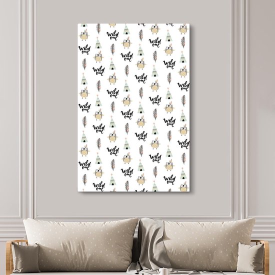 Canvas schilderij 120x180 cm - Wanddecoratie Illustraties - Kleuren - Patronen - Muurdecoratie woonkamer - Slaapkamer decoratie - Kamer accessoires - Schilderijen