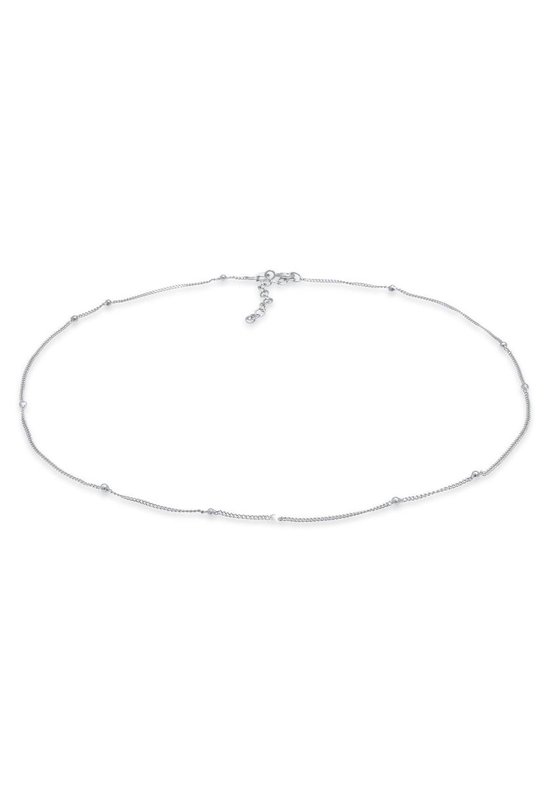Aka Gioielli® - Damesketting in gerodineerd 925 sterling zilver - Kettingmodel met ballen/diamanten ballen 2 mm - Lengte: 46 cm Aka Gioielli® - Damesketting in gerodineerd 925 sterling zilver - Kettingmodel met ballen/diamanten ballen 2 mm - Lengte: 46 cm
