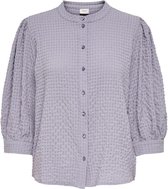 Jacqueline de Yong Blouse Jdyphoebe 3/4 Puff Shirt Wvn 15233514 Lavender Gray Dames Maat - W36