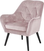 Lisomme velvet Arian fauteuil - Oud roze