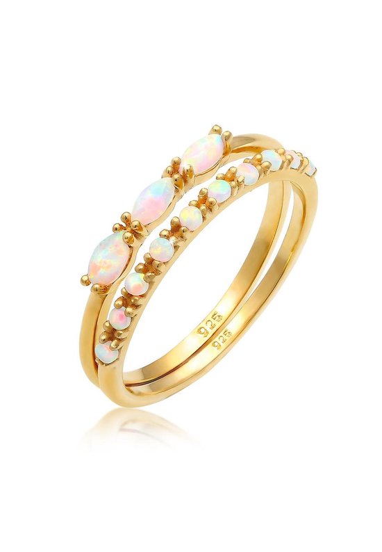 Elli Bracciale Bangle In Argento 925 Con Opale Sintetico: Sogno Surreale