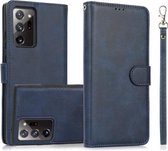 Voor Samsung Galaxy Note20 Ultra Kalf Textuur 2 in 1 Afneembare Magnetische Achterkant Horizontale Flip Lederen Case met Houder & Kaartsleuven & Portemonnee & Fotolijst (Blauw)