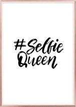 Poster Met Metaal Rose Lijst - Selfie Queen Poster