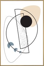 JUNIQE - Poster met kunststof lijst Geometric Mobile -30x45 /Wit &