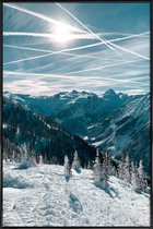 JUNIQE - Poster in kunststof lijst Austrian Alps in Winter -40x60