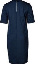 Dames stretch jurk marine/marine accent, km, kort | Maat 3XL
