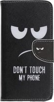 Hoesje Wallet Book Case Don't Touch Print Geschikt voor Samsung Galaxy A22 5G