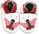 Hobea babyslofjes met zooltje Schmetterling Pauline wei� Maat: 26-27 (17,5 cm)