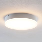 Lindby - LED plafondlamp- met dimmer - 1licht - aluminium, acryl - H: 3.4 cm - wit - Inclusief lichtbron